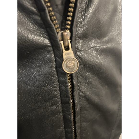 Rare! Vintage Members Only Black Leather Bomber Jacket Sz L - Picture 10 of 15